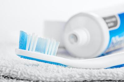 toothpaste and toothbrush