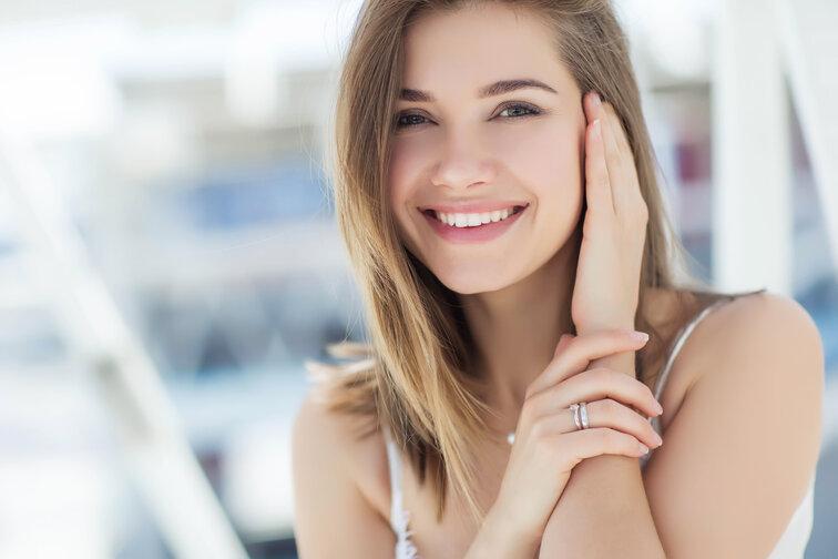 woman smiling 