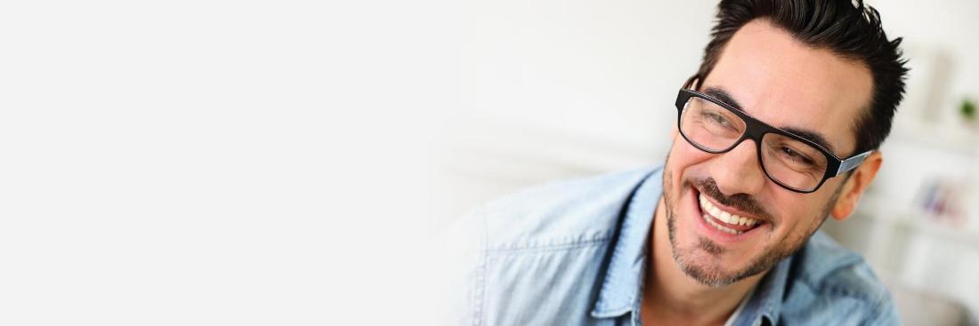etobicoke man with glasses smiling 