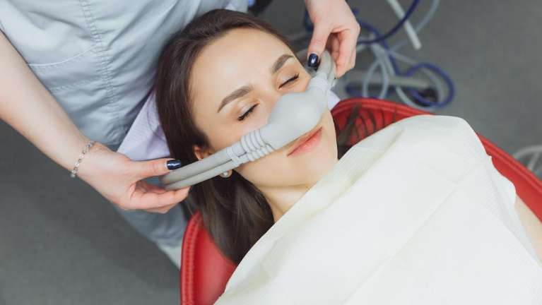 woman getting sedation dentistry in etobicoke 