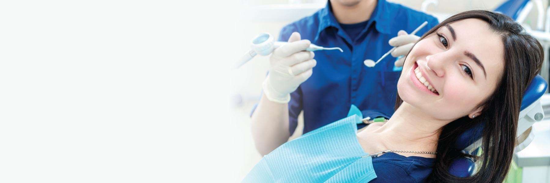 woman smiling in etobicoke dental clinic
