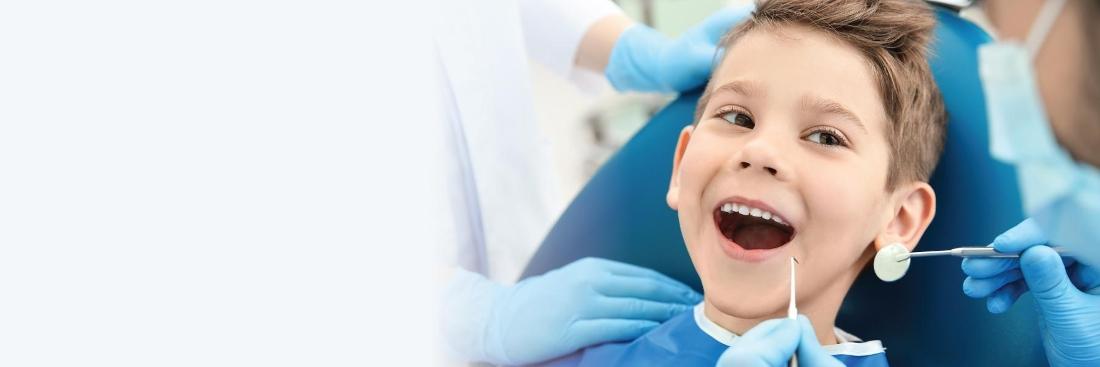 Young boy in dental chair in etobicoke