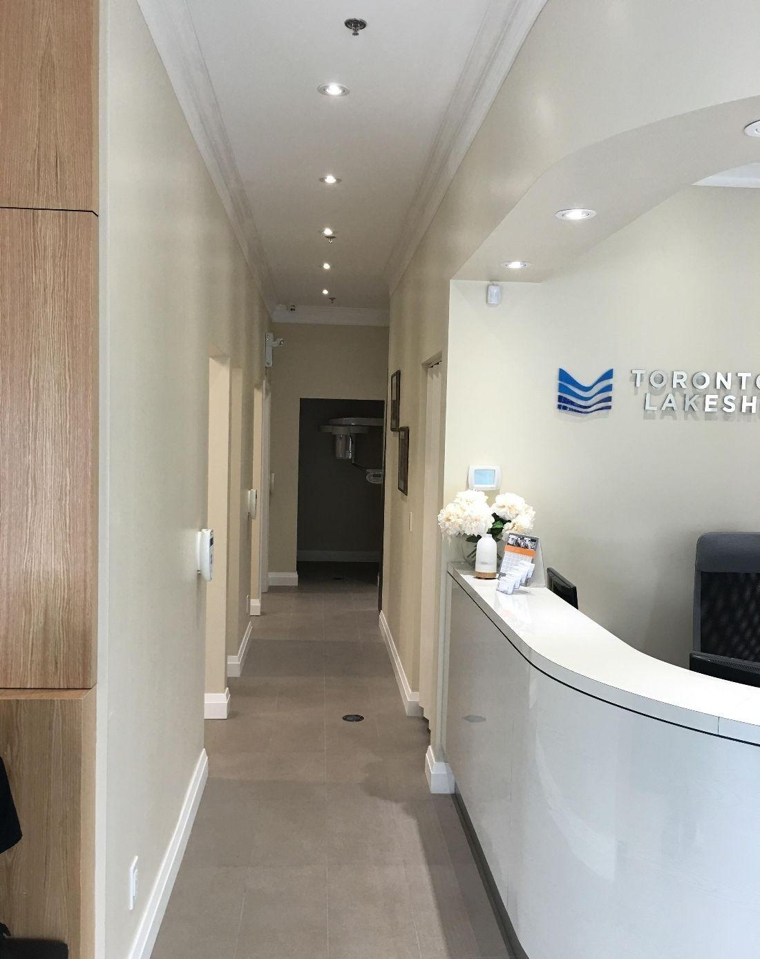 Checkout Area and Bright Hallway Checkout Area and Bright Hallway in Toronto Lakeshore Dental